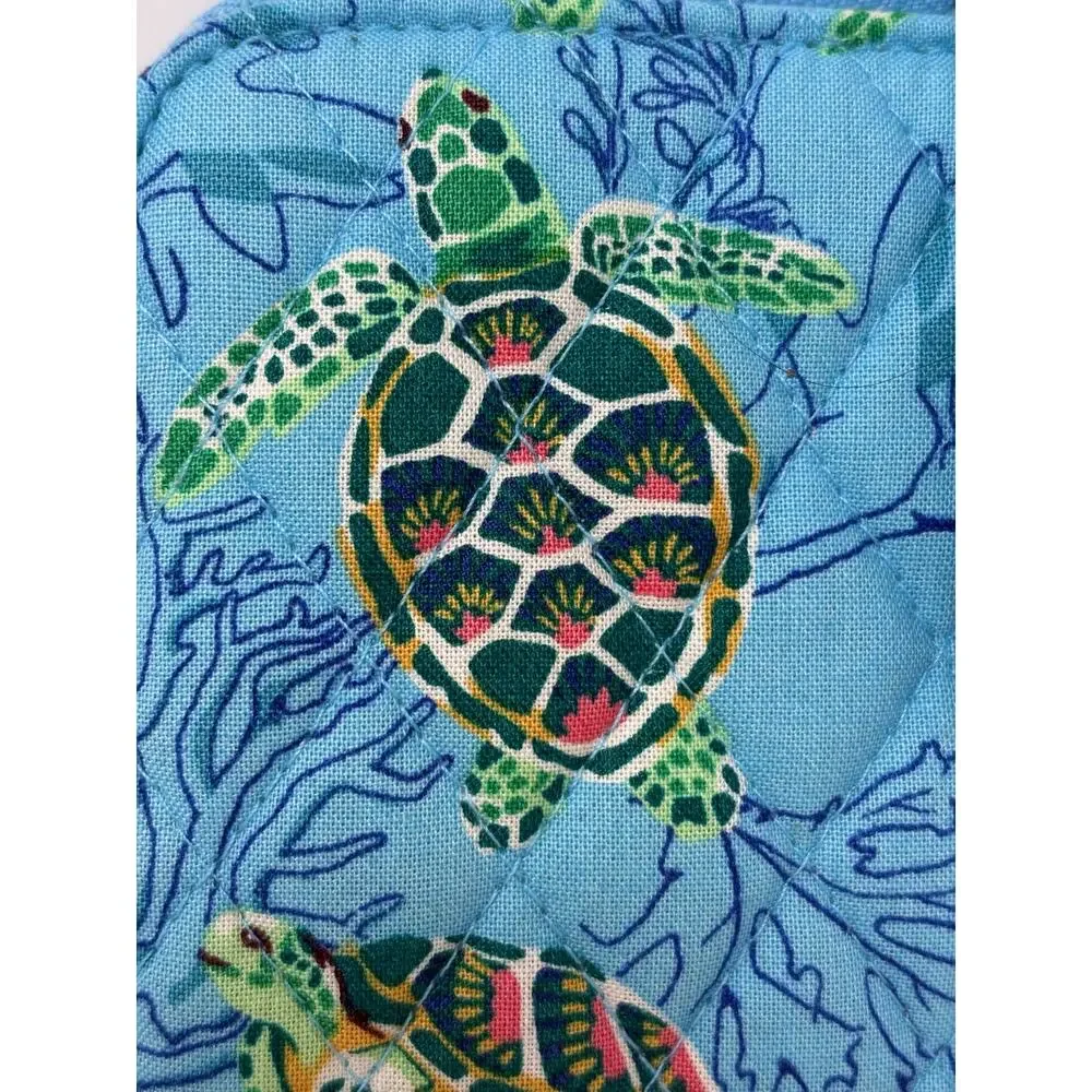 Vera Bradley Sea Turtles Coral Essential Turnlock Wallet Large NWT Ocean EXACT